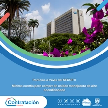 Participe en mínima cuantía para la compra de unidad de manejadora de aire acondicionado