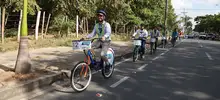 Secretario de Infraestructura se pedaleó uno de los circuitos de los bici carriles en el sur de Cali