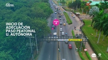 Comienza adecuación de paso peatonal frente a Universidad Autónoma