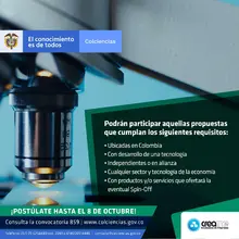 Participe en la convocatoria para la creación de Spin-Off