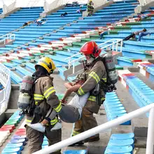 Así fue el simulacro en las piscinas Alberto Galindo y en el Pascual Guerrero