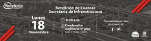 Tercera rendición de cuentas Secretaria de Infraestructura encabezado