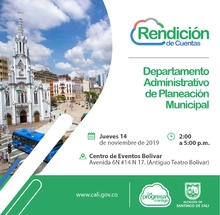 Invitación a la tercera jornada de Rendición de Cuentas del DAPM