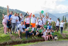 Con una caminata especial habitantes del corregimiento El Saladito disfrutaron una mañana de actividad física