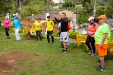 Con una caminata especial habitantes del corregimiento El Saladito disfrutaron una mañana de actividad física