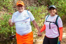 Con una caminata especial habitantes del corregimiento El Saladito disfrutaron una mañana de actividad física