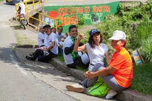 Con una caminata especial habitantes del corregimiento El Saladito disfrutaron una mañana de actividad física