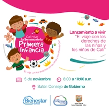 Cali celebrará la Semana de la Primera Infancia, “el viaje con los derechos de las niñas y los niños”