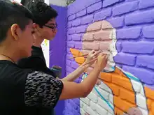 Mural le cambió la cara a un colegio en Las Delicias con Urban 95