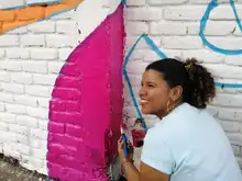 Mural le cambió la cara a un colegio en Las Delicias con Urban 95
