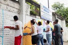 Mural le cambió la cara a un colegio en Las Delicias con Urban 95