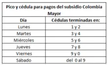 Desde el 13 de diciembre se pagará el subsidio para el adulto mayor