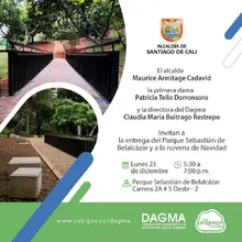 Alcalde Maurice Armitage entregará este lunes el renovado Parque Sebastián de Belalcázar 