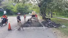 En la avenida Cañasgordas continúan los trabajos de mantenimiento vial