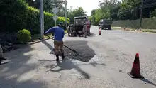 En la avenida Cañasgordas continúan los trabajos de mantenimiento vial