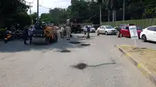 En la avenida Cañasgordas continúan los trabajos de mantenimiento vial