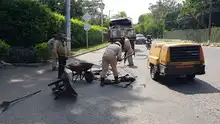 En la avenida Cañasgordas continúan los trabajos de mantenimiento vial