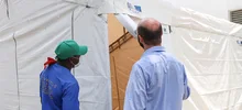 Clínica de Occidente acondiciona carpas para detección temprana de COVID -19