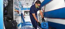 Inició desinfección de vehículos del sector oficial y médico