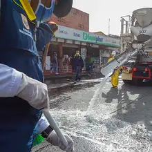 Plazas de mercado de Cali son desinfectadas