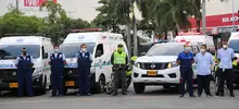 Sonaron trompetas en sentido homenaje a los médicos fallecidos por COVID-19