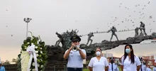 Sonaron trompetas en sentido homenaje a los médicos fallecidos por COVID-19