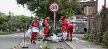 Limpieza, desinfección y recuperación del espacio público en el sector de La Casona