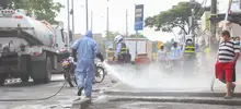 Limpieza, desinfección y recuperación del espacio público en el sector de La Casona