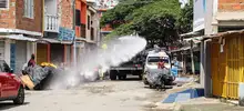 Limpieza, desinfección y recuperación del espacio público en el sector de La Casona