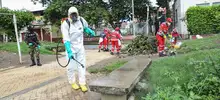 Limpieza, desinfección y recuperación del espacio público en el sector de La Casona