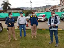 Instalan carpas de atención a la emergencia sanitaria en la Defensa Civil
