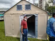Instalan carpas de atención a la emergencia sanitaria en la Defensa Civil