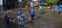 Limpieza y desinfección en escenarios de circulación de la Policía Nacional