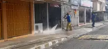Desinfección solidaria por las calles del Morichal