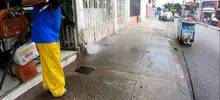 Desinfección solidaria por las calles del Morichal