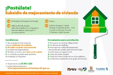 Convocatoria Subsidio de Mejoramiento de Vivienda