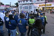 6 mil metros cuadrados fueron desinfectados en la plaza de Santa Elena 