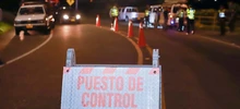 En las entradas y salidas de la ciudad las autoridades de tránsito y seguridad desplegaron un fuerte dispositivo. 