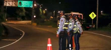 En las entradas y salidas de la ciudad las autoridades de tránsito y seguridad desplegaron un fuerte dispositivo. 