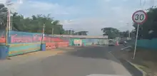 Funden estribos del puente sobre el río Lili