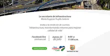 Rendición de cuentas de la Secretaría de Infraestructura será en julio