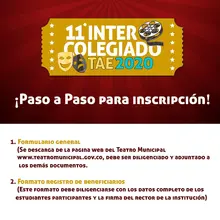 Inscríbete en el Intercolegiado de Teatro y Artes Escénicas 2020.