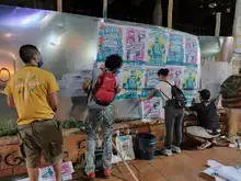 Mural en agradecimiento a profesionales que se destacan por su humanidad, en época de pandemia