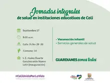 Vacunación llegará a instituciones educativas de Cali 