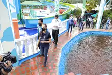 Salud Pública hizo entrega masiva de tapabocas en el sector de Pance
