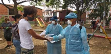Medidas de bioseguridad en la jornada de salud animal de la comuna 5 