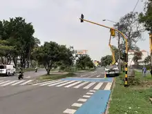 En funcionamiento el semáforo de la calle 13 con calle 14