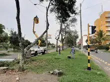 En funcionamiento el semáforo de la calle 13 con calle 14