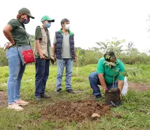 Con restauración ambiental en La Viga, Dagma conmemora el Día Mundial contra el Cambio Climático