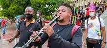 Artistas caleños le dicen SÍ a la Feria de Cali en una manifestación pacífica